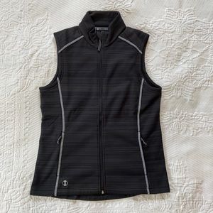 Holloway fleece lined vest, black space dye, M